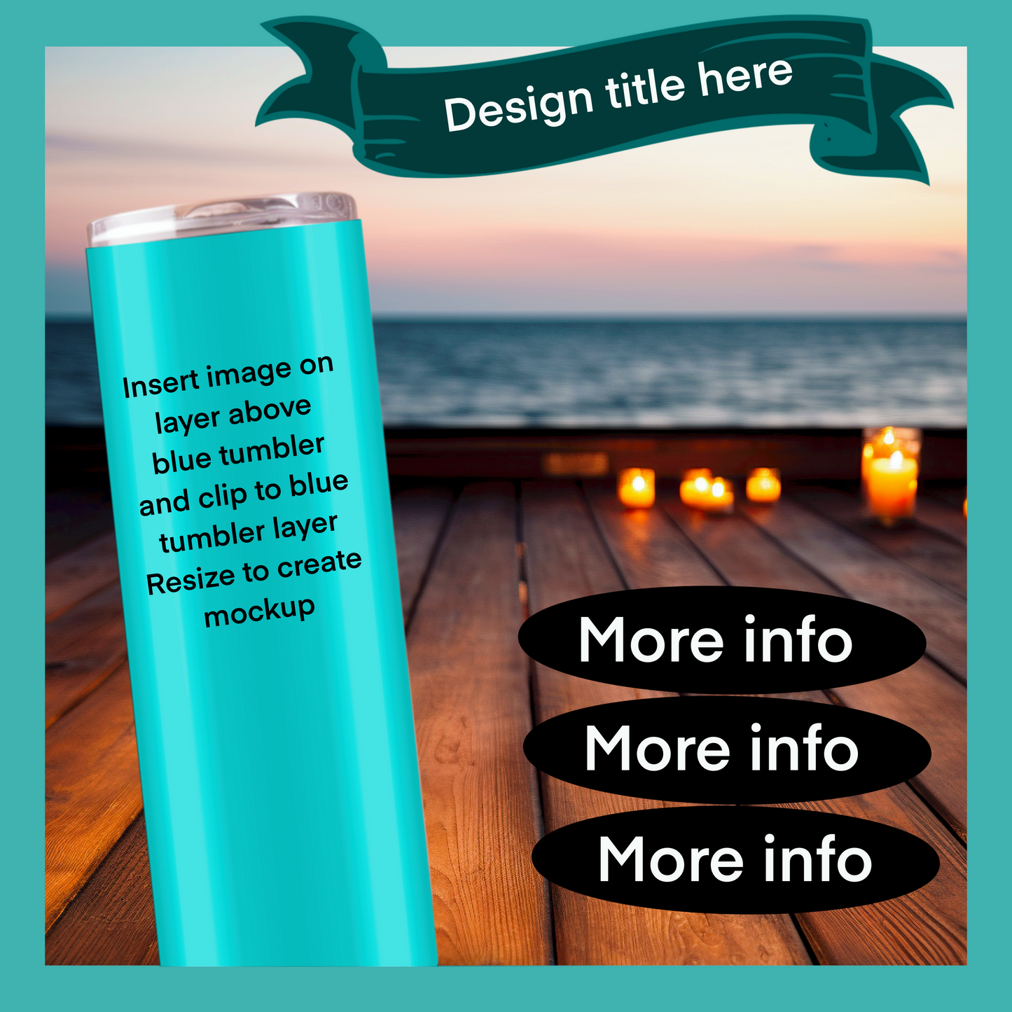 Beach Mockup Blanks set 1