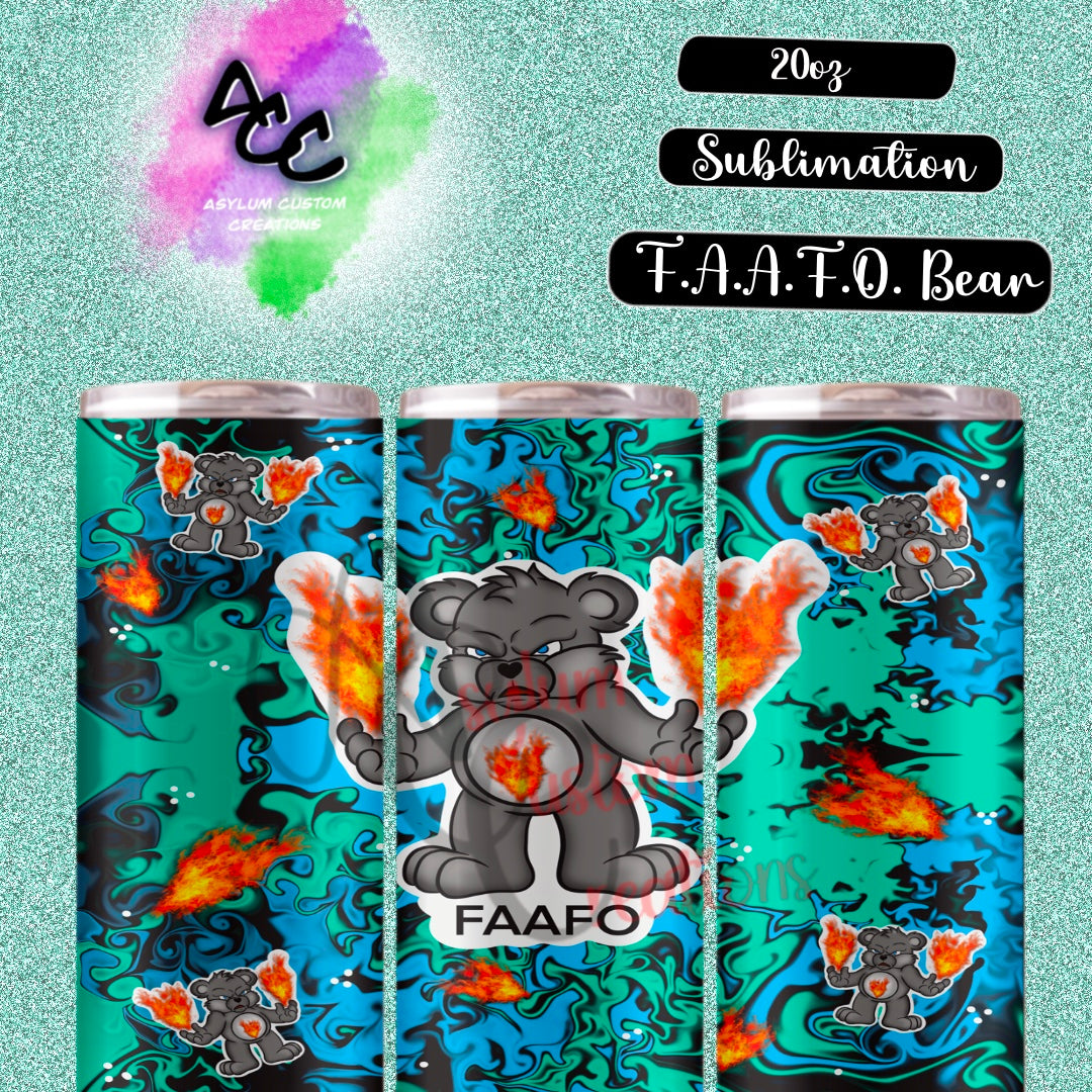 F.A.A.F.O. Fire Bear Sublimation Design