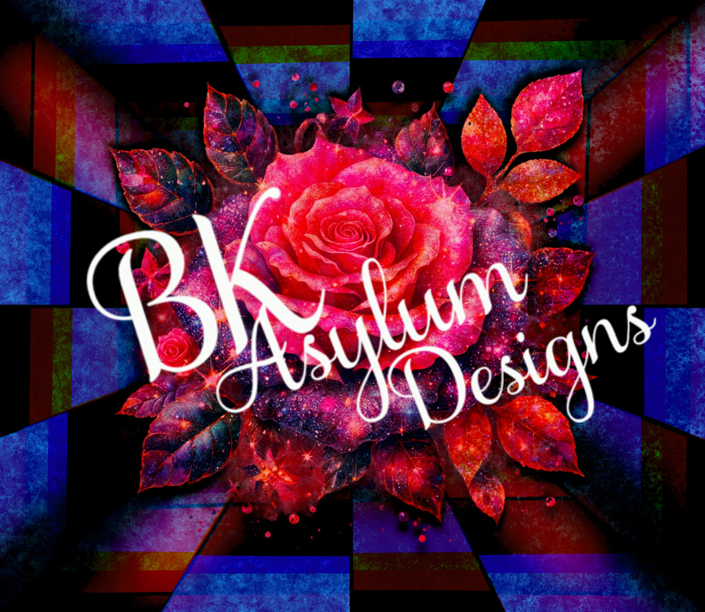 12 pc Glitter Roses Sublimation Design Set