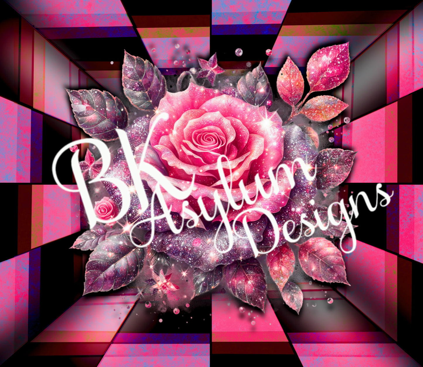 12 pc Glitter Roses Sublimation Design Set