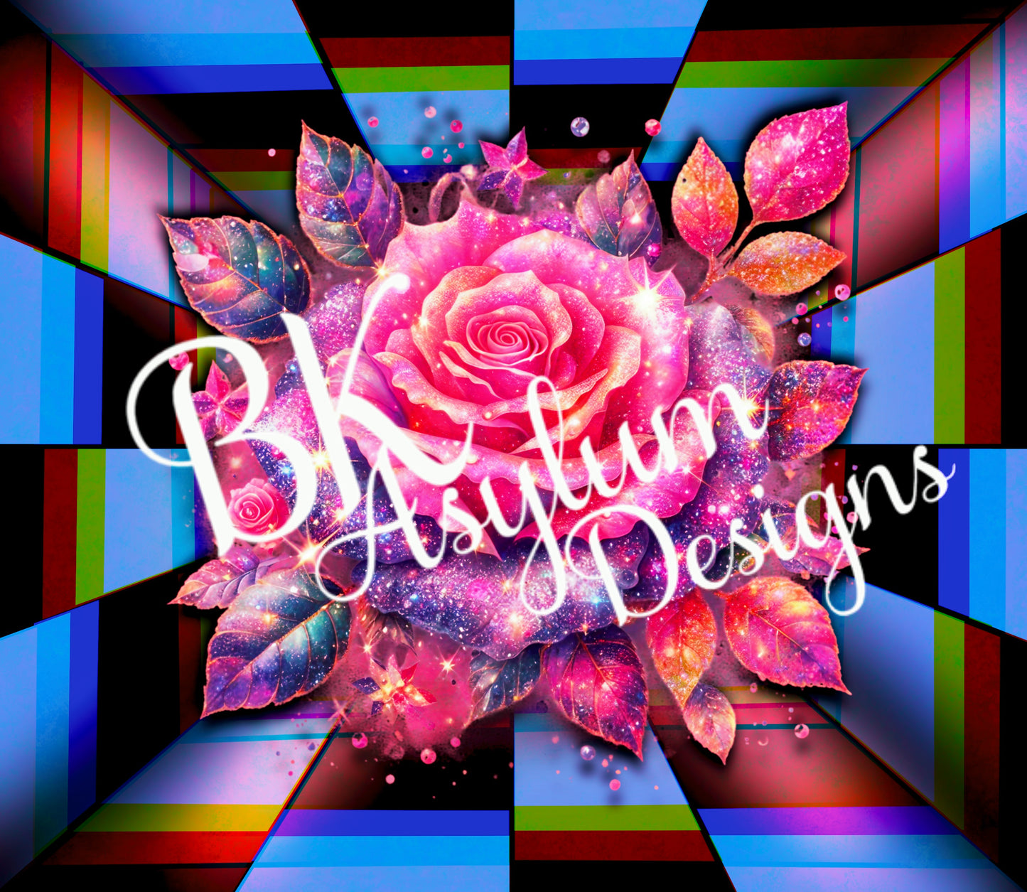 12 pc Glitter Roses Sublimation Design Set