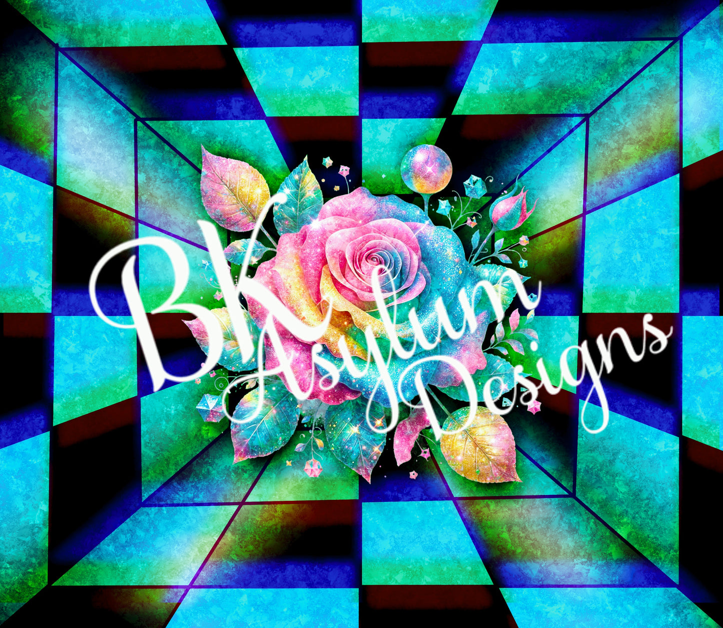 12 pc Glitter Roses Sublimation Design Set