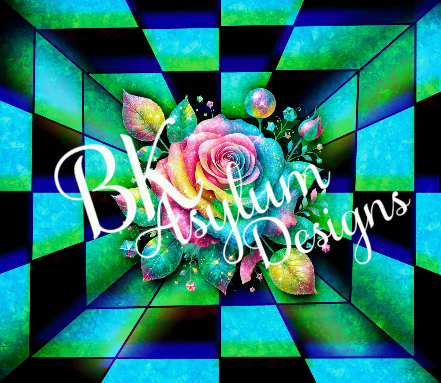 12 pc Glitter Roses Sublimation Design Set