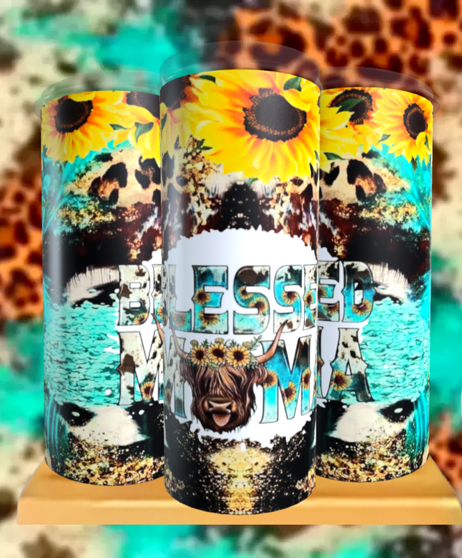 BLESSED MAMA WESTERN TUMBLER