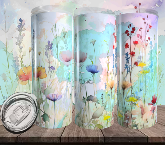 Watercolor Flowers Tumblers