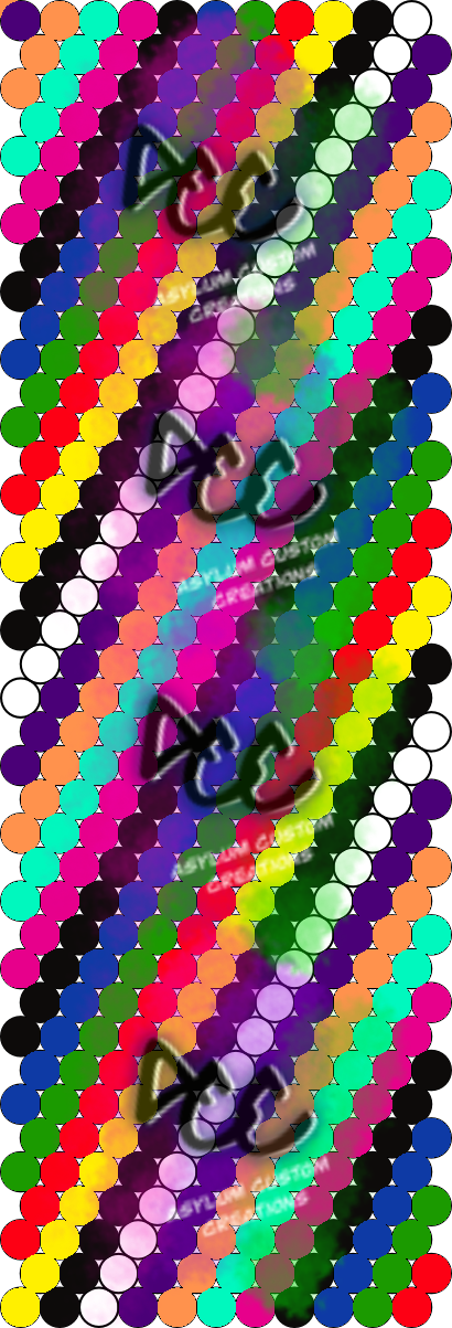 Rainbow Stripes Rhinestone Pen Template