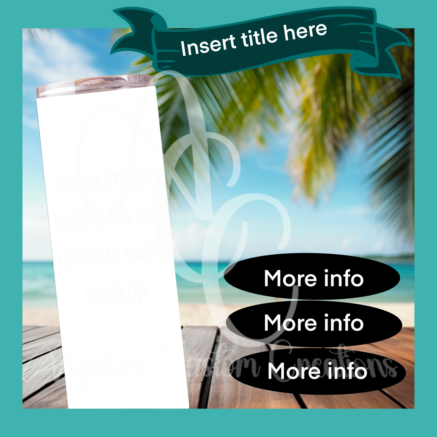 Beach Mockup Blanks set 1