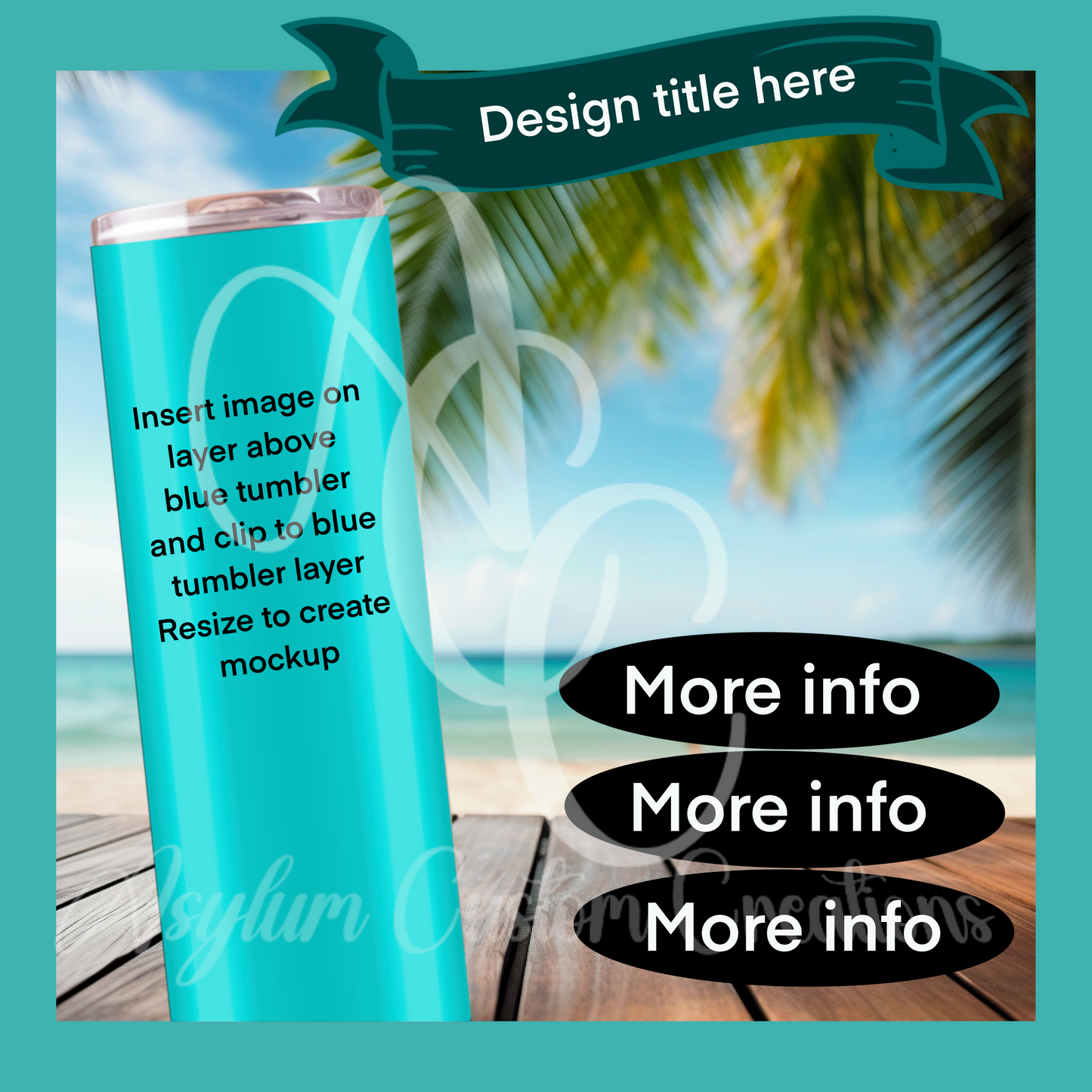 Beach Mockup Blanks set 1