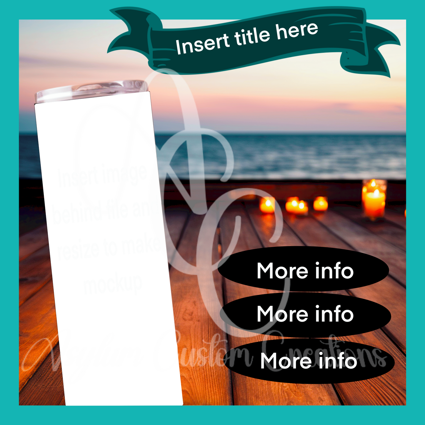 Beach Mockup Blanks set 1