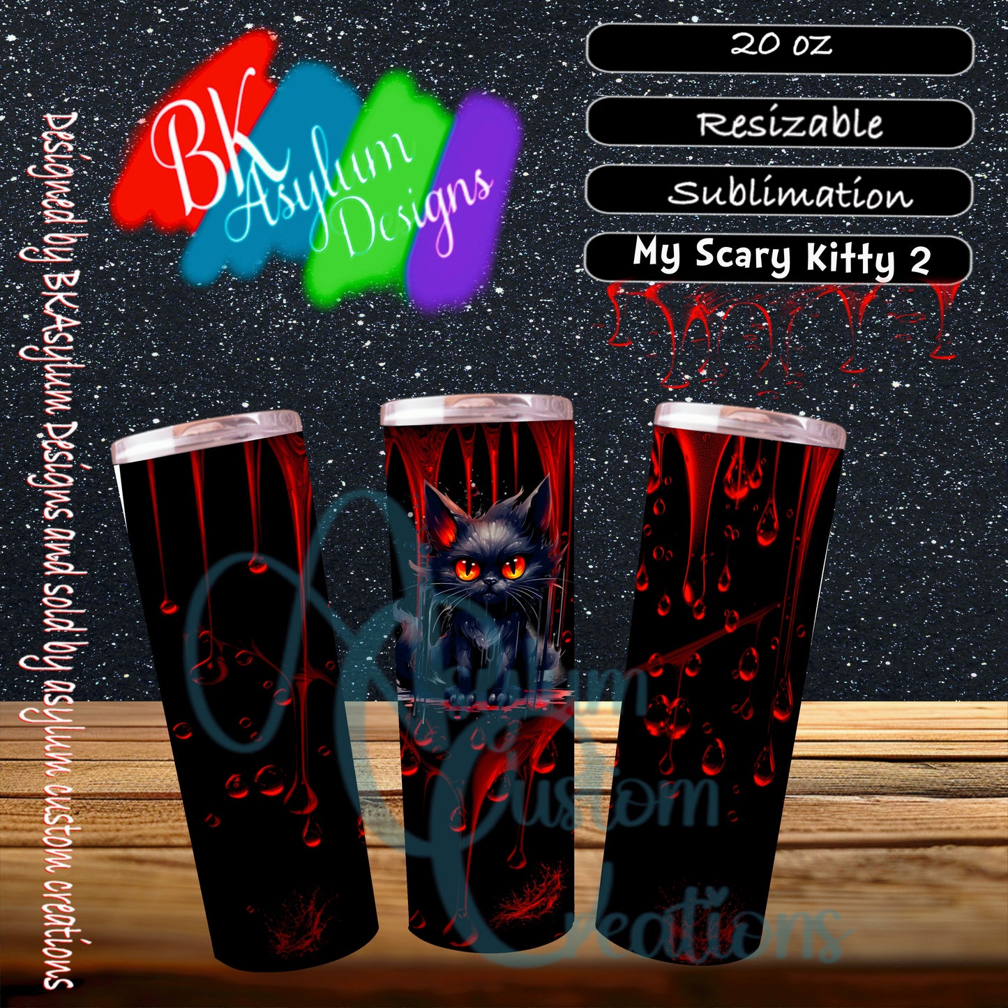 My Scary Kitty Sublimation Design Set
