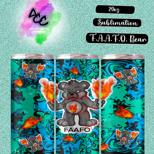 F.A.A.F.O. Fire Bear Sublimation Design