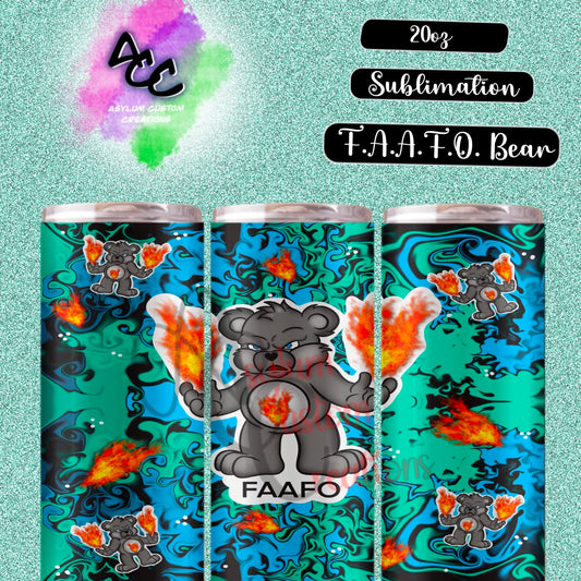 F.A.A.F.O. Fire Bear Sublimation Design