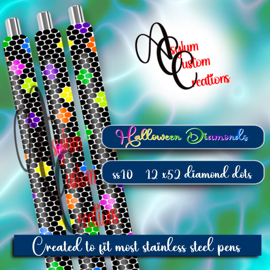 Halloween Diamonds Rhinestone Pen Template