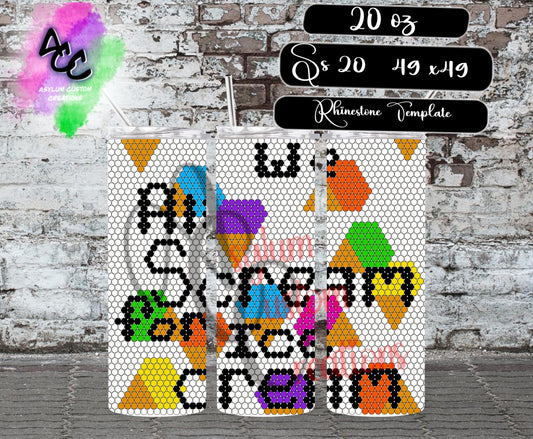All Scream for Ice Cream Rhinestone Template