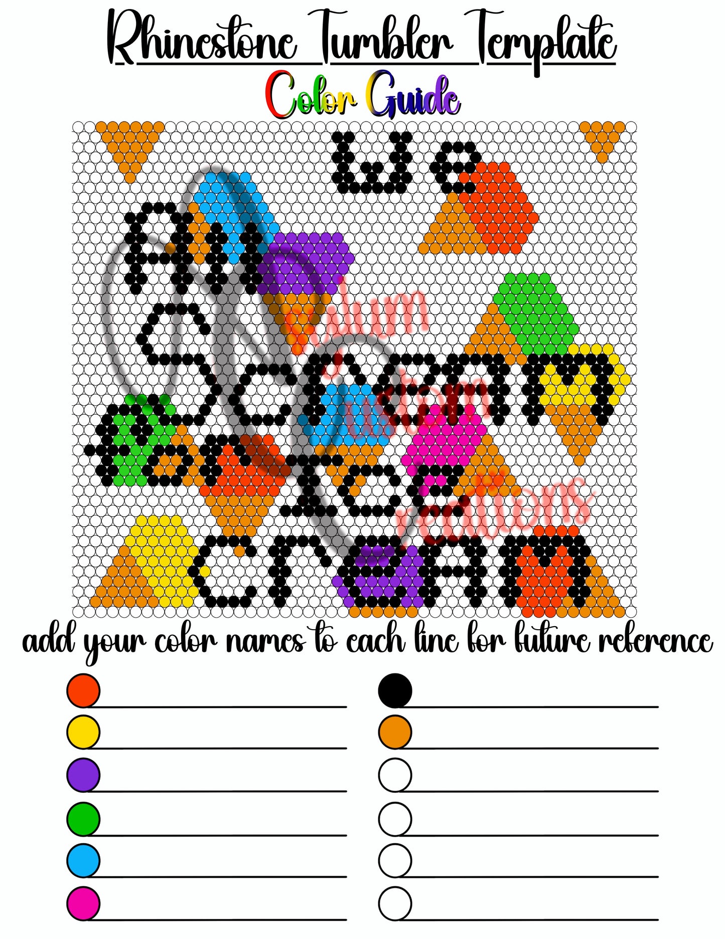 All Scream for Ice Cream Rhinestone Template