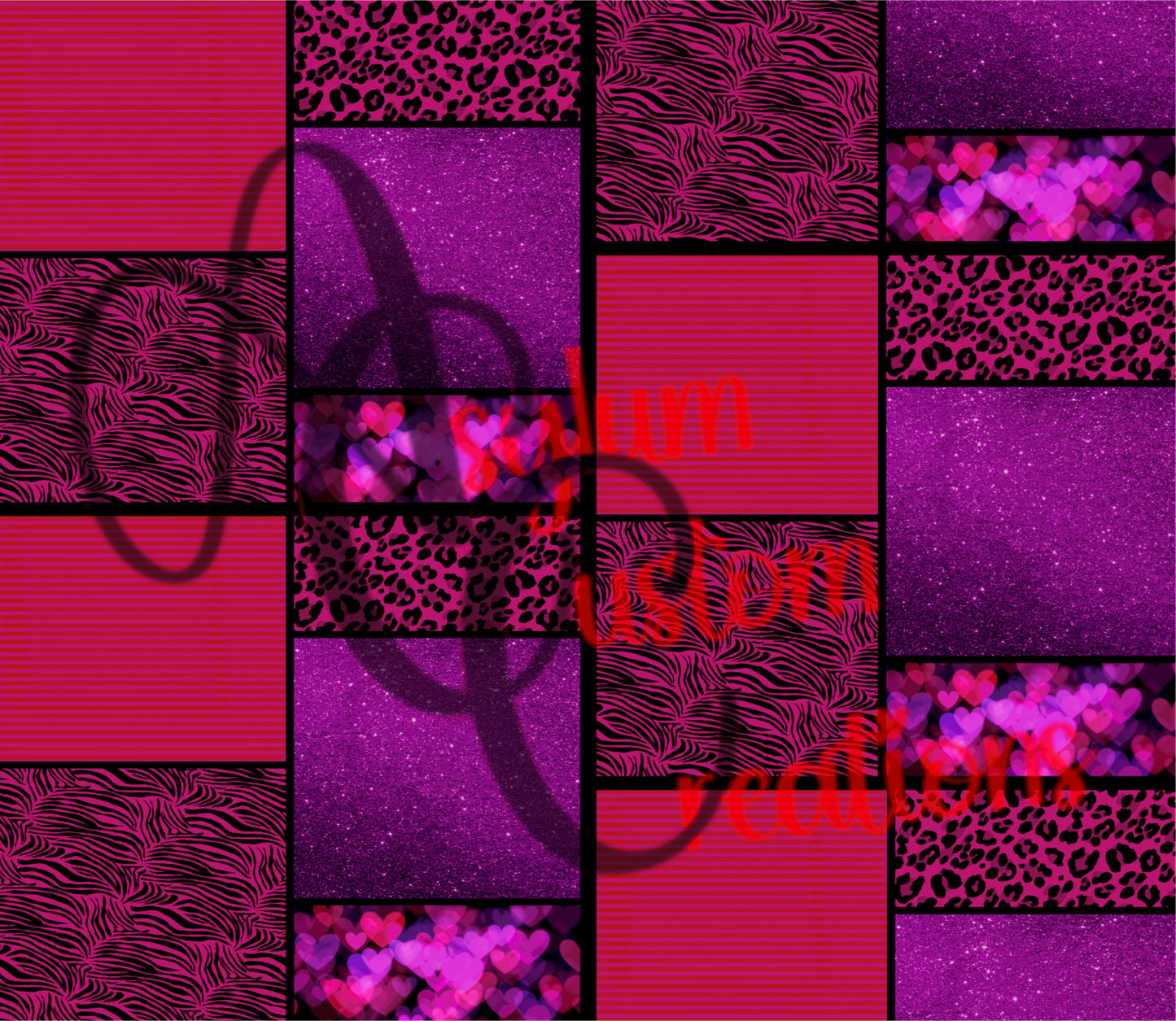 Pink Patchwork Sublimation Design