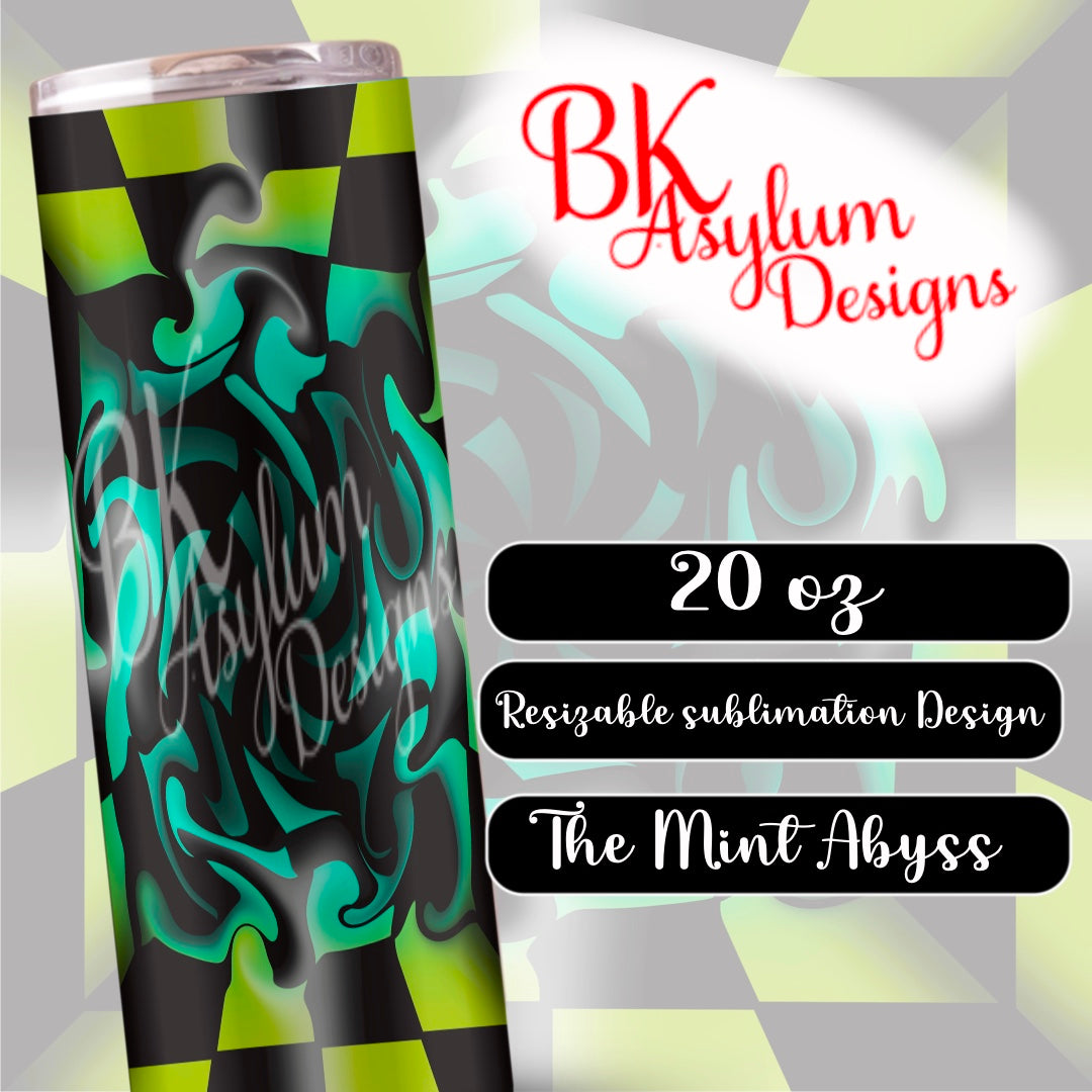 The Mint Abyss Sublimation Design