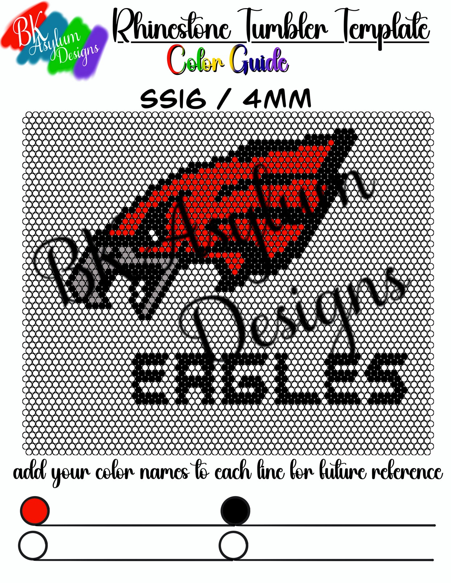 Eagles Mascot Rhinestone Tumbler Template